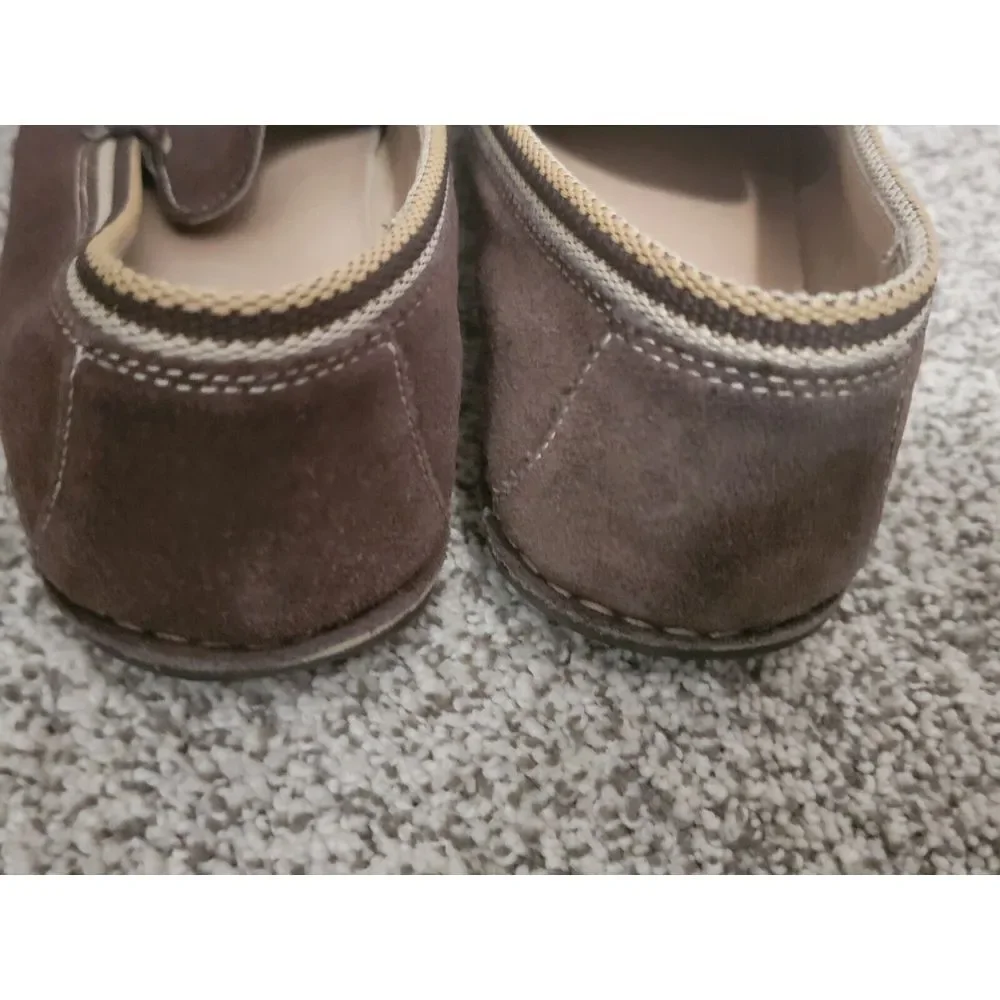 Margaritaville Brown Leather‎ Suede Boat Shoes Slip on Loafers Size 10 Mens